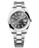  Shop Authentic Rolex Datejust 41 Oyster Grey Dial Oystersteel Strap Watch for Men - M126300-0007 - Luxxuri