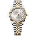Rolex Datejust 41 Silver Dial Two Tone Oystersteel & Yellow Gold Jubilee Bracelet Watch for Men - M126333-0002