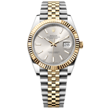 Shop Authentic Rolex Datejust 41 Silver Dial Two Tone Oystersteel & Yellow Gold Jubilee Bracelet Watch for Men - M126333-0002 - Luxxuri