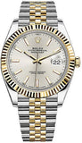  Shop Authentic Rolex Datejust 41 Silver Dial Two Tone Oystersteel & Yellow Gold Jubilee Bracelet Watch for Men - M126333-0002 - Luxxuri