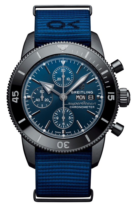  Shop Authentic Breitling Superocean Heritage Chronograph 44 Outerknown Blue Dial Blue NATO Strap Watch for Men - M133132A1C1W1 - Luxxuri