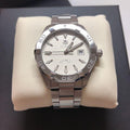  Shop Authentic Tag Heuer Aquaracer Automatic White Dial Silver Steel Strap Watch for Men - WAY2111.BA0928 - Luxxuri