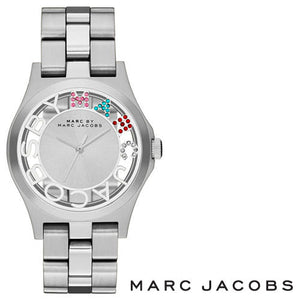  Shop Authentic Marc Jacobs Henry Skeleton Silver Dial Silver Steel Strap Watch for Women - MBM3262 - Luxxuri