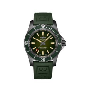  Shop Authentic Breitling Superocean Automatic 46 Green Dial Green Rubber Strap Watch for Men - M173681A1L1S1 - Luxxuri