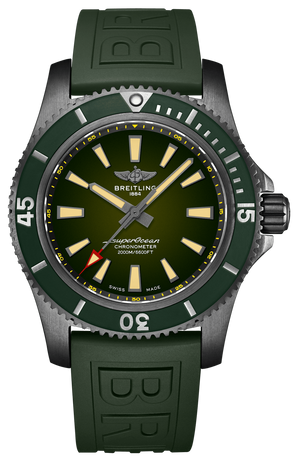  Shop Authentic Breitling Superocean Automatic 46 Green Dial Green Rubber Strap Watch for Men - M173681A1L1S1 - Luxxuri