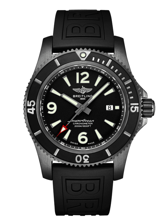  Shop Authentic Breitling Superocean Automatic 46mm Black Dial Black Rubber Strap Watch for Men - M17368B71B1S1 - Luxxuri