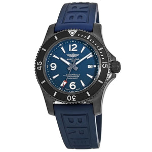  Shop Authentic Breitling Superocean Automatic 46mm Blue Dial Blue Rubber Strap Watch for Men - M17368D71C1S1 - Luxxuri