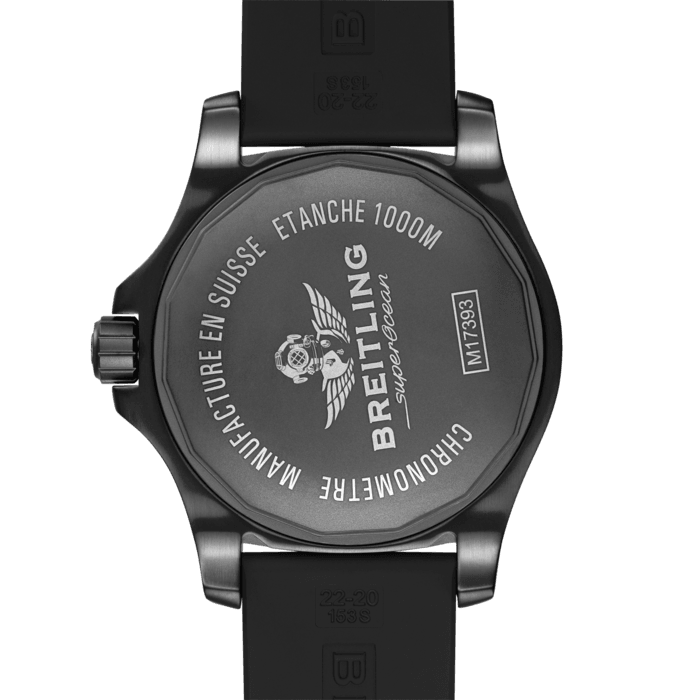  Shop Authentic Breitling Superocean 44mm Special Volcano Black Dial Black Rubber Strap Watch for Men - M17393131B1S1 - Luxxuri