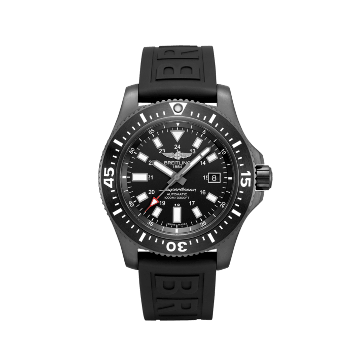  Shop Authentic Breitling Superocean 44mm Special Volcano Black Dial Black Rubber Strap Watch for Men - M17393131B1S1 - Luxxuri