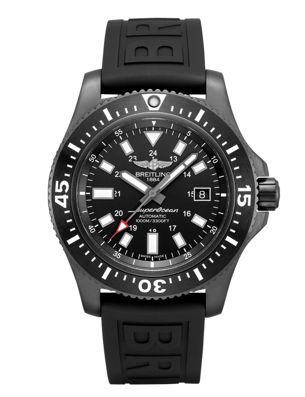  Shop Authentic Breitling Superocean 44mm Special Volcano Black Dial Black Rubber Strap Watch for Men - M17393131B1S1 - Luxxuri