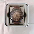  Shop Authentic Fossil Townsman Automatic Black Dial Brown Leather Strap Watch for Men - ME3155 - Luxxuri