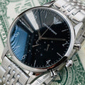 Emporio Armani Beta Chronograph Black Dial Steel Strap Watch For Men - AR1863