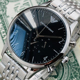  Shop Authentic Emporio Armani Beta Chronograph Black Dial Steel Strap Watch For Men - AR1863 - Luxxuri