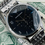  Shop Authentic Emporio Armani Beta Chronograph Black Dial Steel Strap Watch For Men - AR1863 - Luxxuri