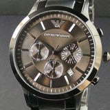  Shop Authentic Emporio Armani Classic Chronograph Grey Dial Grey Steel Strap Watch For Men - AR2454 - Luxxuri
