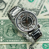  Shop Authentic Emporio Armani Meccanico Skeleton Silver Dial Silver Steel Strap Watch For Men - AR1980 - Luxxuri