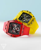  Shop Authentic Guess Phoenix Multifunction Black Dial Red Rubber Strap Watch for Men - GW0203G5 - Luxxuri