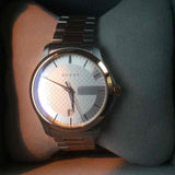  Shop Authentic Gucci G Timeless Silver Dial Two Tone Steel Strap Watch For Men - YA126447 - Luxxuri