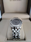  Shop Authentic Burberry Herringbone Grey Dial Silver Steel Strap Watch for Women - BU1851 - Luxxuri