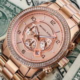  Shop Authentic Michael Kors Dylan Rose Gold Dial Rose Gold Steel Strap Watch for Women - MK5576 - Luxxuri