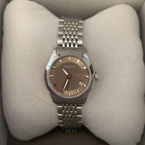  Shop Authentic Gucci G Timeless Brown Dial Silver Steel Strap Watch For Women - YA126503 - Luxxuri