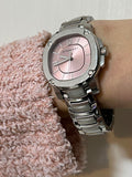  Shop Authentic Burberry The Britain Pink Dial Silver Steel Strap Watch for Women - BBY1704 - Luxxuri