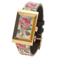  Shop Authentic Gucci G-Frame Floral Mother of Pearl Dial White Leather Strap Watch For Women - YA147406 - Luxxuri