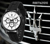  Shop Authentic Maserati Successo 44mm White Dial Black Silicone Strap Watch For Men - R8871621010 - Luxxuri