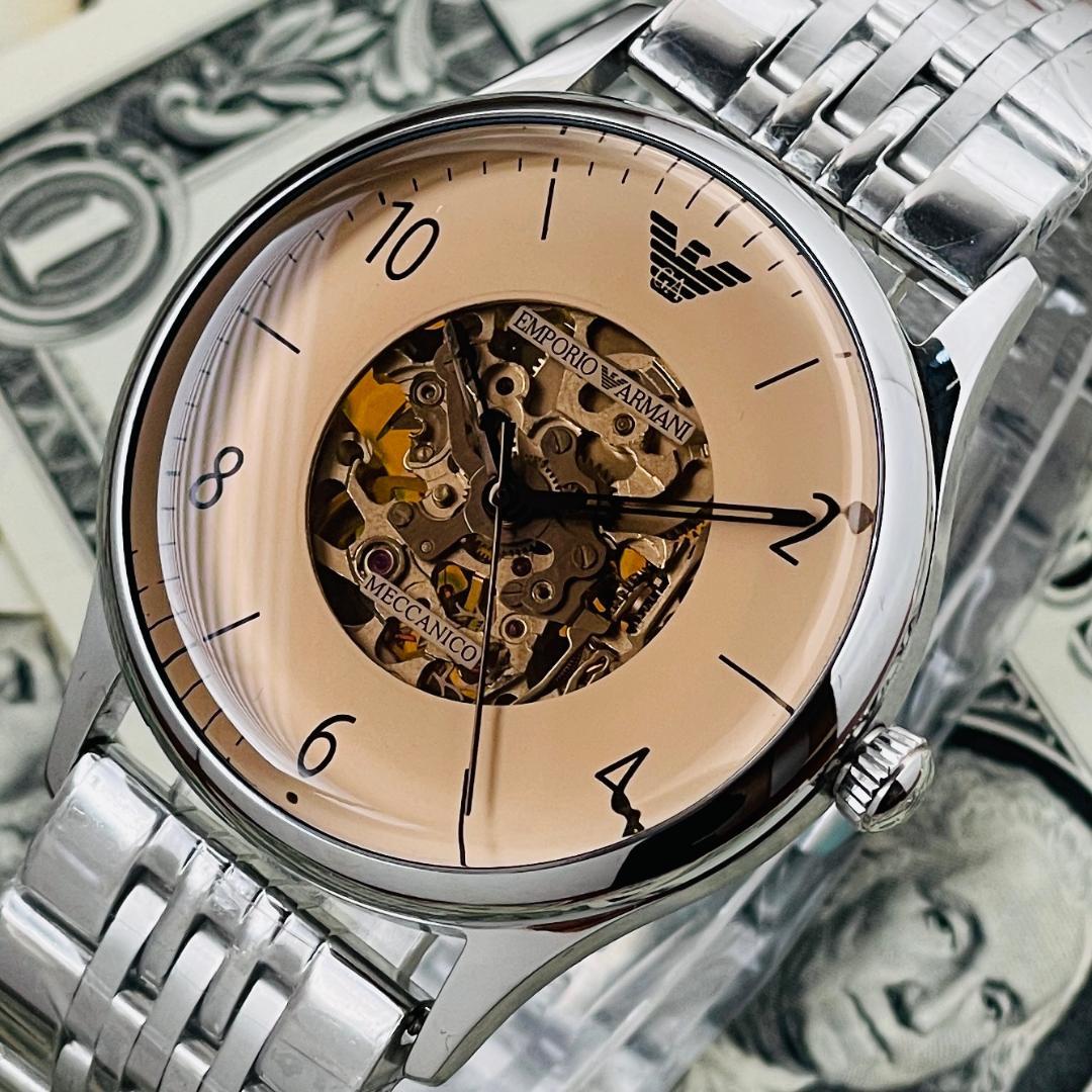  Shop Authentic Emporio Armani Meccanico Multicolor Dial Silver Steel Strap Watch For Men - AR1922 - Luxxuri