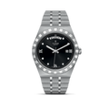 Tudor Royal Automatic Diamonds Black Dial Silver Steel Strap Watch for Men - M28600-0004