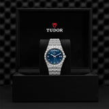  Shop Authentic Tudor Royal Automatic Diamonds Blue Dial Silver Steel Strap Watch for Men - M28600-0006 - Luxxuri
