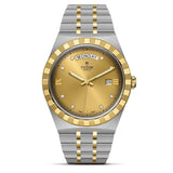  Shop Authentic Tudor Royal Automatic Diamonds Gold Dial Two Tone Steel Strap Watch for Men - M28603-0006 - Luxxuri