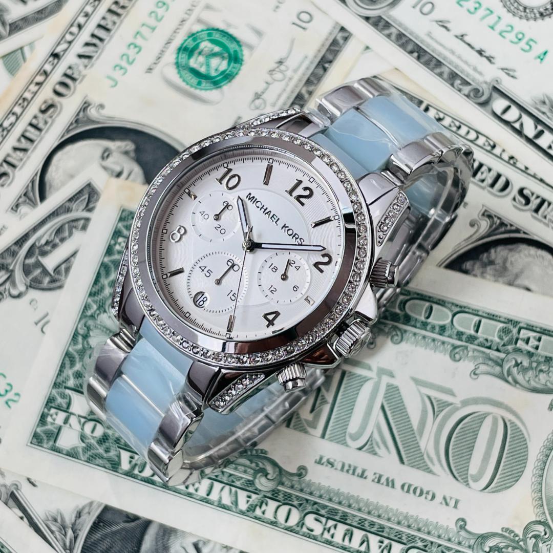  Shop Authentic Michael Kors Blair Silver Dial Two Tone Steel Strap Watch for Women - MK6137 - Luxxuri