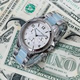  Shop Authentic Michael Kors Blair Silver Dial Two Tone Steel Strap Watch for Women - MK6137 - Luxxuri