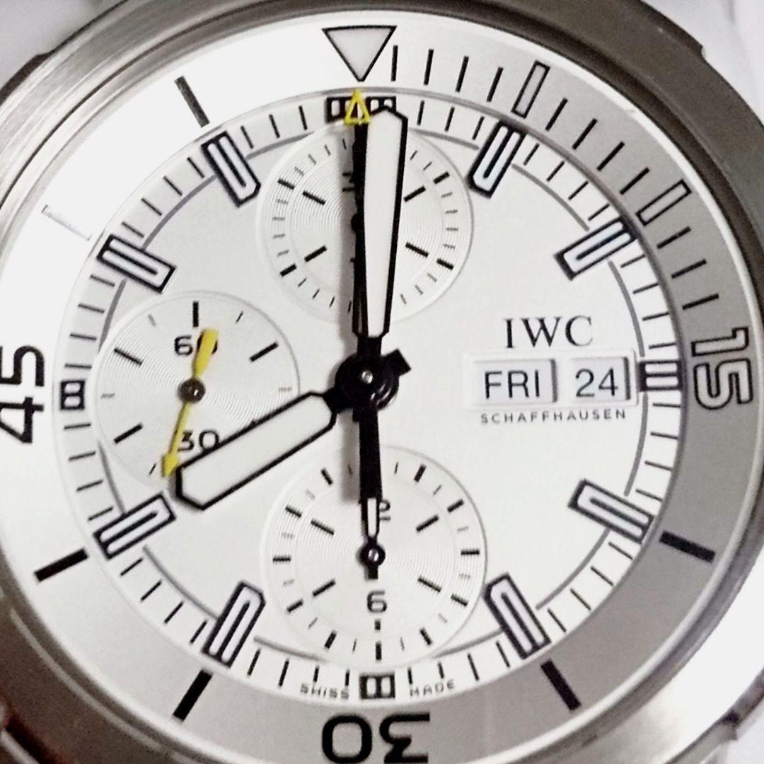  Shop Authentic IWC Aquatimer Chronograph White Dial Black Rubber Strap Watch for Men - IW376801 - Luxxuri