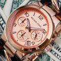  Shop Authentic Michael Kors Runway Rose Gold Dial Two Tone Steel Strap Watch for Women - MK4269 - Luxxuri