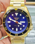  Shop Authentic Seiko 5 Sports US Special Edition Automatic Blue Dial Gold Steel Strap Watch For Men - SRPK20 - Luxxuri