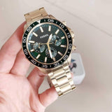  Shop Authentic Fossil Bannon Multifunction Chronograph Green Dial Gold Steel Strap Watch for Men - BQ2493 - Luxxuri