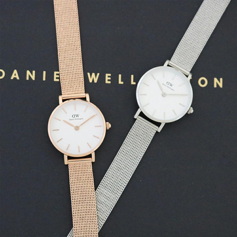 Shop Authentic Daniel Wellington Classic Petite Sterling White Dial Silver Mesh Bracelet Watch for Women - DW00100442 - Luxxuri