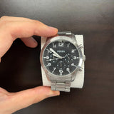 Shop Authentic Fossil Pilot Chronograph Black Dial Silver Steel Strap Watch for Men - FS5141 - Luxxuri