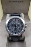  Shop Authentic Burberry The City Grey Dial Black Leather Strap Watch for Men - BU9359 - Luxxuri