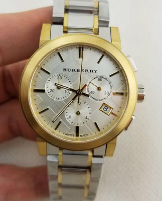  Shop Authentic Burberry The City White Dial Two Tone Steel Strap Watch for Men - BU9751 - Luxxuri