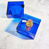  Shop Authentic Versace Icon Active Chronograph Quartz Gold Dial Red Leather Strap Watch For Men - VEZ701222 - Luxxuri