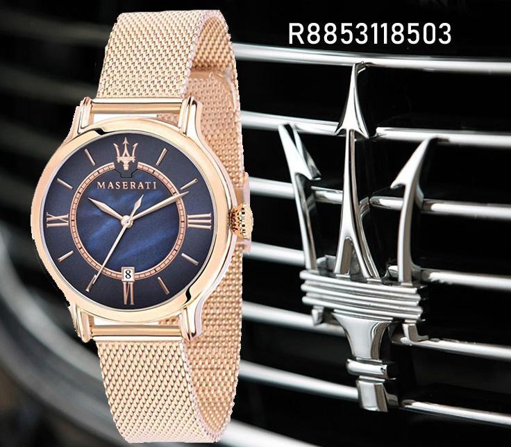  Shop Authentic Maserati Epoca Blue Dial Rose Gold Mesh Strap Watch For Women - R8853118503 - Luxxuri