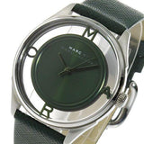  Shop Authentic Marc Jacobs Tether Transparent Green Dial Green Leather Strap Watch for Women - MBM1378 - Luxxuri