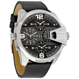  Shop Authentic Diesel Uber Chief Oversized 4 Time Black Dial Leather Strap Watch For Men - DZ7376 - Luxxuri