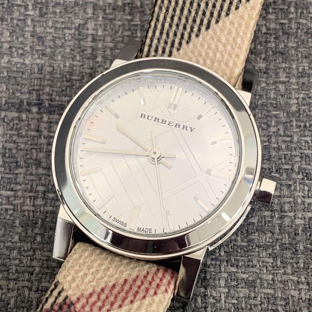Burberry The City Nova Silver Dial Brown Leather Strap Watch for Women - BU9212