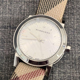  Shop Authentic Burberry The City Nova Silver Dial Brown Leather Strap Watch for Women - BU9212 - Luxxuri
