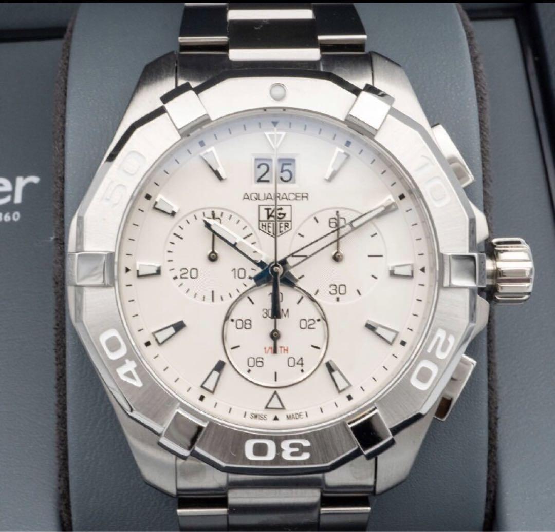  Shop Authentic Tag Heuer Aquaracer White Dial Silver Steel Strap Watch for Men - CAY1111.BA0927 - Luxxuri