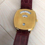  Shop Authentic Gucci Grip Quartz Yellow Gold Dial Maroon Leather Strap Watch For Women - YA157405 - Luxxuri